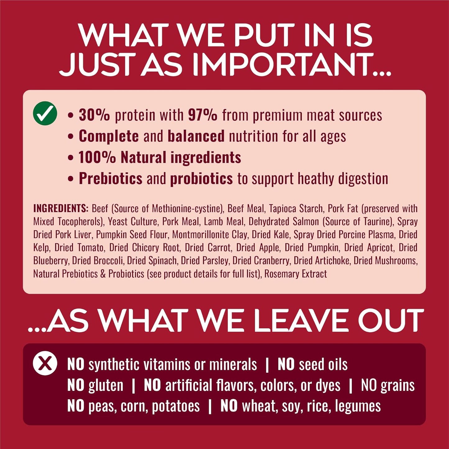 NATURE'S LOGIC Pure Naturals™ 100% Natural Grain-Free Beef Recipe Synthetic-Free Dry Dog Food, 24 lbs