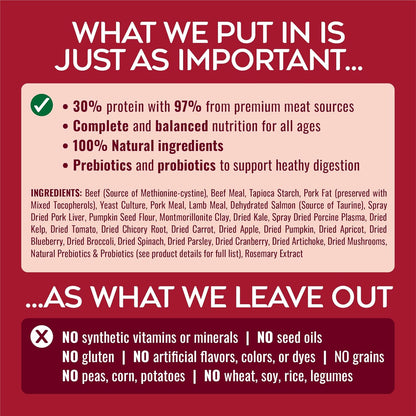 NATURE'S LOGIC Pure Naturals™ 100% Natural Grain-Free Beef Recipe Synthetic-Free Dry Dog Food, 24 lbs