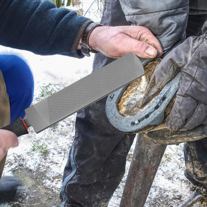 Gisafai 2 Pcs 18 and 12 Inch Rasps for Shoeing Horses with Handle Trimming File Carbon Steel Farrier Tools for Repair Horse Hooves Goat Hooves Cow Donkey Pig Animal Repairing Wood Working Supplies