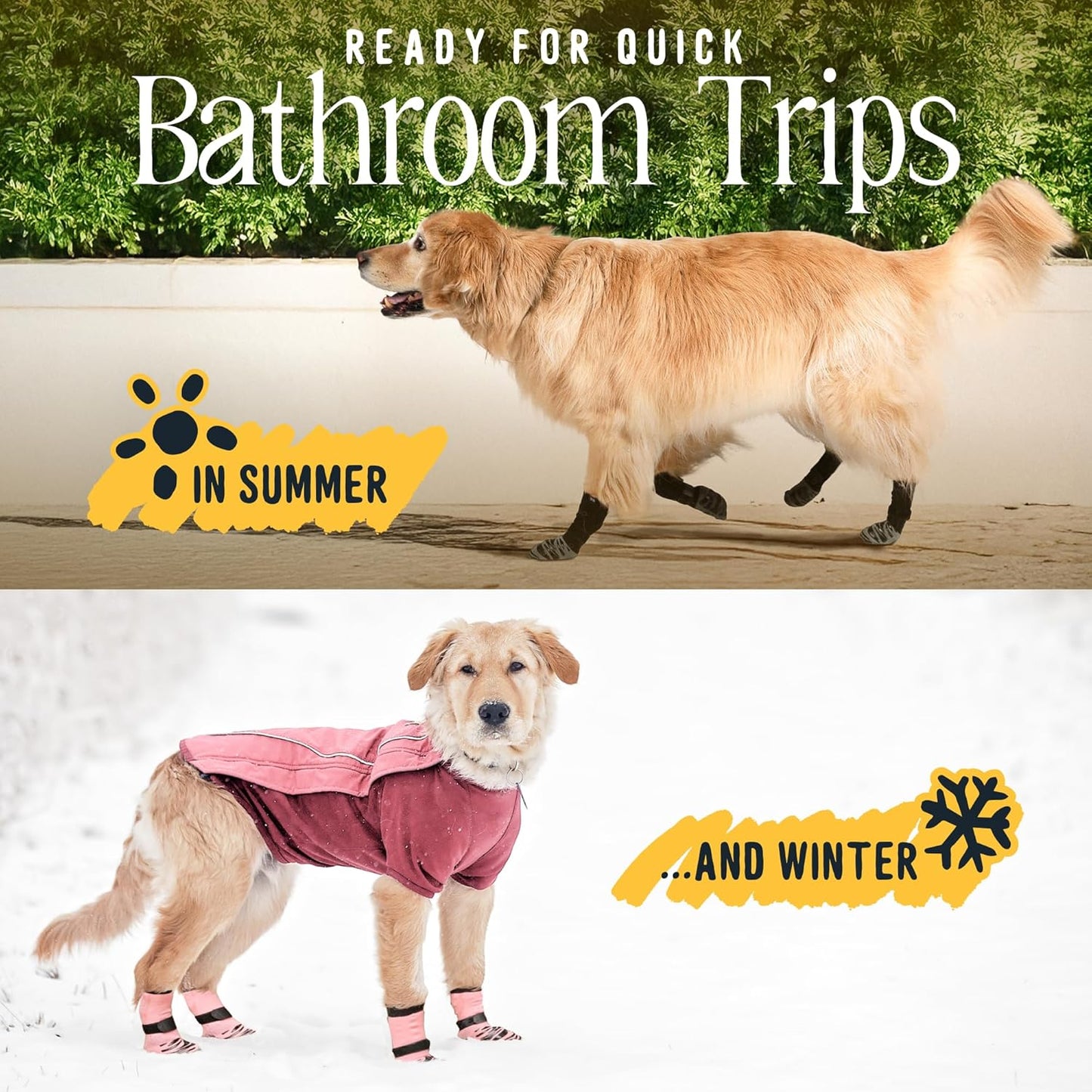 DOK TigerToes Premium Non-Slip Dog Socks for Hardwood Floors - Extra-Thick Grip That Works Even When Twisted - Prevents Licking, Slipping, and Great for Dog Paw Protection (XXS, Cool Caramel)