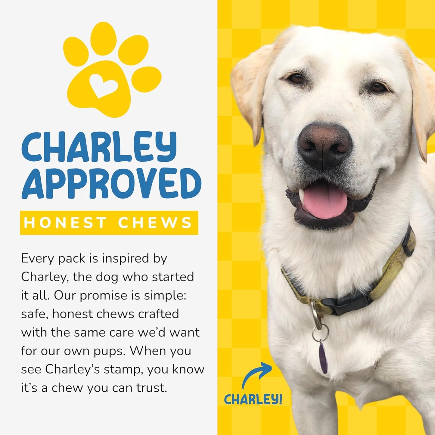 CHARLEY & ME Premium Collagen Sticks for Dogs - Long Lasting Dog Treats, Free Dog Chew Sticks - Hip & Joint Support, Healthy Skin, Shiny Coat - 100% Natural Beef - 6 Inches (Pack of 12)