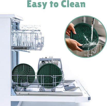 2 in 1 Slow Feeder Dog Bowls Small Breed, Silicone Lick Mat for Dogs, Dog Puzzle Bowl with Suction Cups for Anxiety Relief, Slow Feeder- Dishwasher Safe,Green,Spatula+UU Dogs Bowl+Cyclone Lick Pad