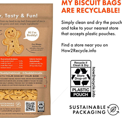 Buddy Biscuit 3.5 lbs. Bag of Crunchy Dog Treats Made with Natural Peanut Butter