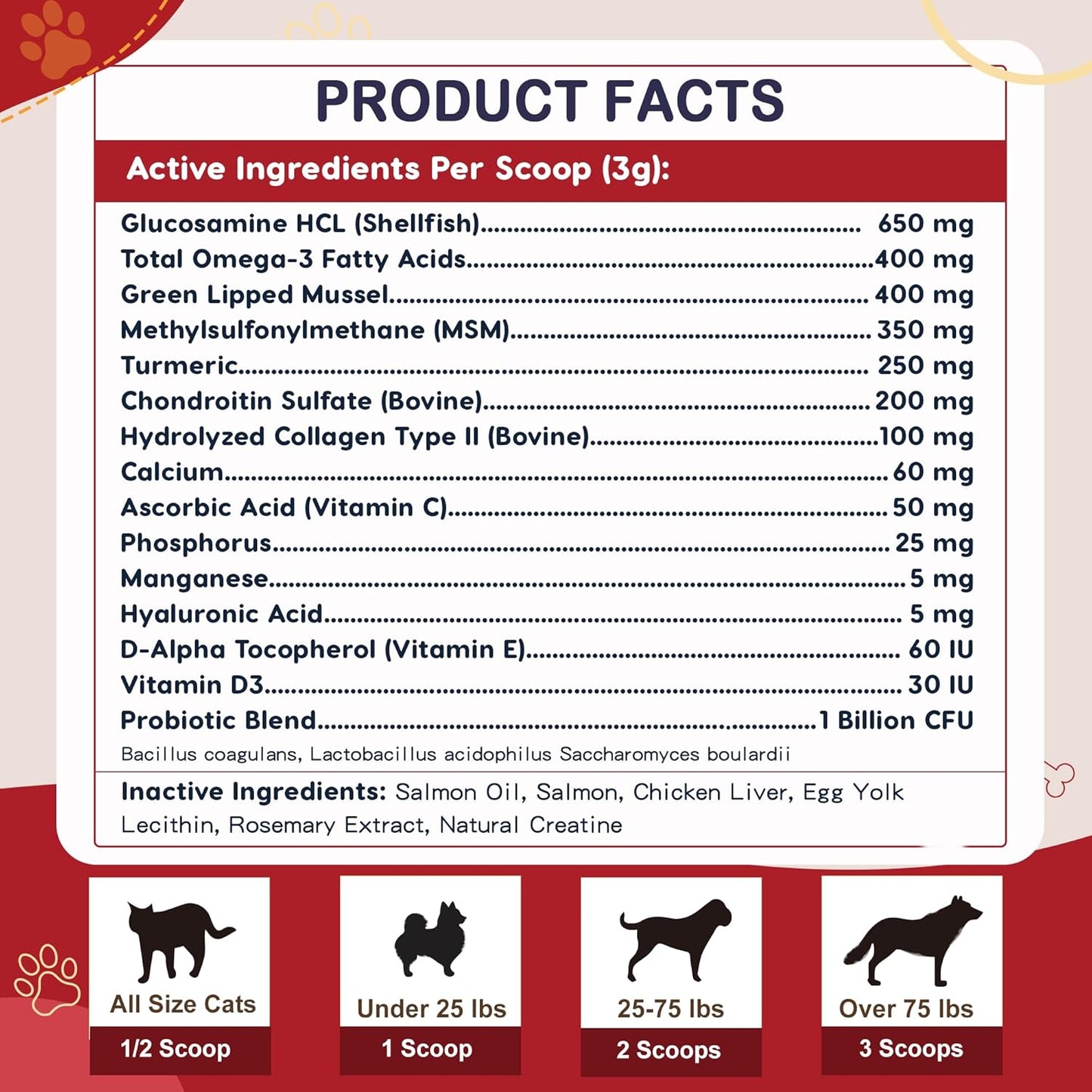 Dog Multivitamin Freeze Dried & Glucosamine Powder for Dogs