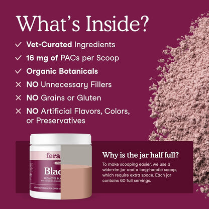 Fera Pets Bladder Support - Cranberry for Dogs & Cats - D-Mannose & Marshmallow Root - Urinary Tract Support - Supports Normal Urine pH - Boosts Immunity - 60 Scoops