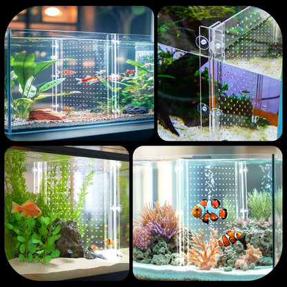 Adjustable Acrylic Aquarium Divider Set - Universal Fish Tank Separator for Multi-Purpose Fish Isolation (2 Sizes Optional (11.02''x11.02'')