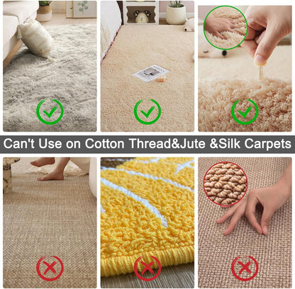 Carpet Rake for Pet Hair Removal - Reusable Pet Hair Remover, 60” Adjustable Long Handle Cat Dog Carpet Rake Scraper with Patented Design, Dog Hair Rake Brush for Rugs, Mats