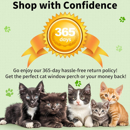 Cat Window Perch with Wooden Frame – Aloxina Foldable Cat Hammock Bed for Indoor Cats, Soft Rabbit Fur Cover, Washable, Strong Suction Cups, No Drilling, Supports Large Cats