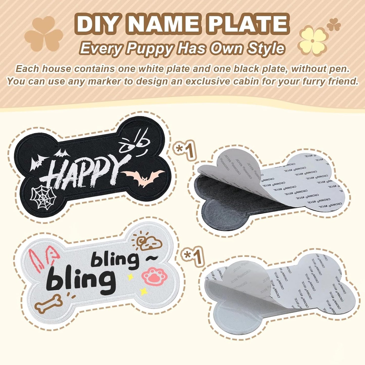 Jiupety Indoor Dog House with Frame, Cute Dog Tent Bed with Cover Cave, Breathable, Washable, and Foldable House, Suitable for 10-20 Lb Puppy and Cats, Medium (17"×17"×17"), Beige