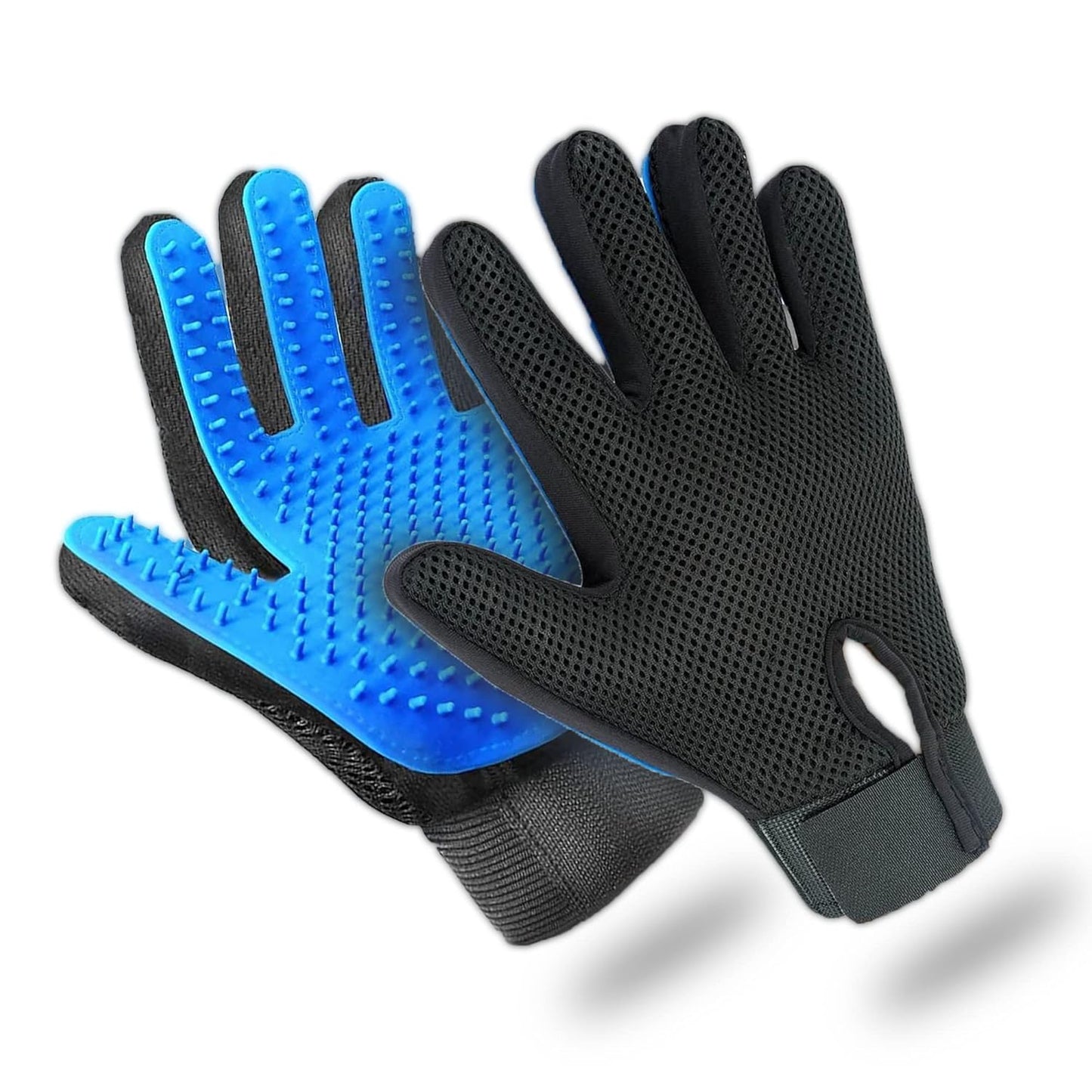 Grooming Gloves for Shedding Hair Remover - Gentle Brush for Dogs and Cats, Long or Short Fur Slicker Mitt Comb for Bath, Deshedding, and Massage