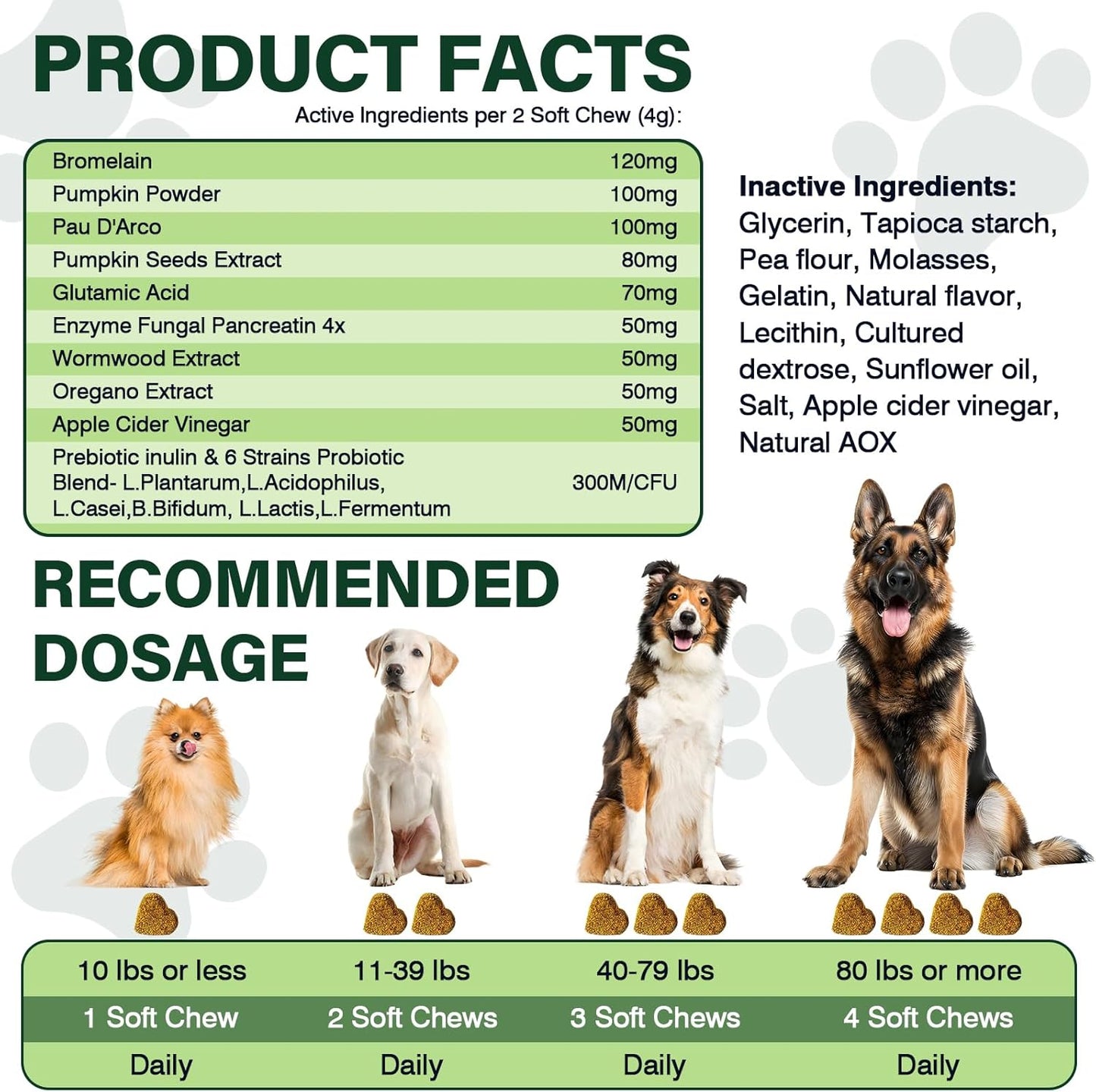 200 Chews No Poo Chew for Dogs-Flea and Tick Prevention Chews-2 in 1 Control Coprophagia & Flea Tick Supplement-Natural Soft Treats Deterrent Eat Poop with Digestive Enzymes Probiotics-Chicken Flavor