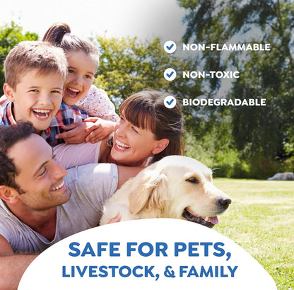 Riddy Flea & Tick Natural Spray for Pets with Essential Oils Safe Non-Hazardous Indoor and Outdoor Control, 8 oz