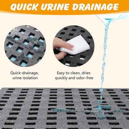 Dog Grass Pad with Tray,35x23in Dogs Potty Tray with 2-Pack Replacement Artificial Grass,Dog Litter Box for Pet Training,Indoor Portable Pottys Pet Toilet