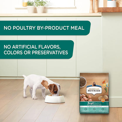 Nutrish Bright Puppy Premium Natural Dry Dog Food, Real Chicken & Brown Rice Recipe, 14 Pounds (Packaging May Vary), (Rachael Ray