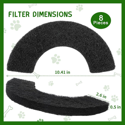 8 Pack Carbon Filters Compatible with Model 4, Cat Litter Box Filters Replacement to Absorb Odors Control Damp from Pets and Keep Home Fresh