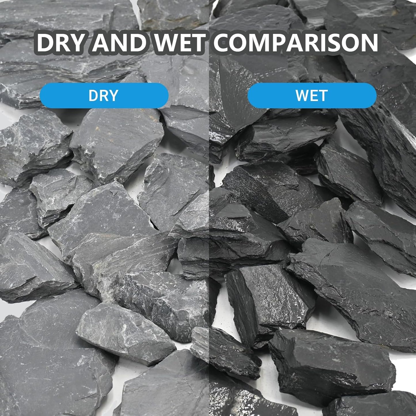 Natural Slate Rock 5lb Reptile Basking Stone Fish Tank Rocks for Aquarium Landscaping, Tank Decoration, Fairy Gardens,Reptile & Amphibian Enclosures 3-8 Inches