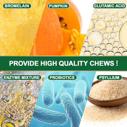 200 Chew No Poo Chews For Dogs-Coprophagia Stool Eating Deterrent-Stop Eating Poop For Canine- Dogs Poop Eat Deterrent Supplement With Probiotics&Digestive Enzymes Breath Aid Support-Chicken Flavor