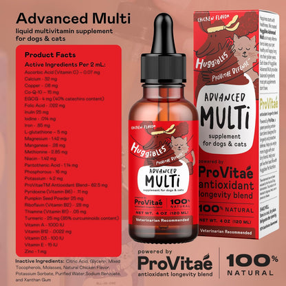 Advanced Multi Liquid Concentrate Vitamin for Dogs & Cats, 4oz