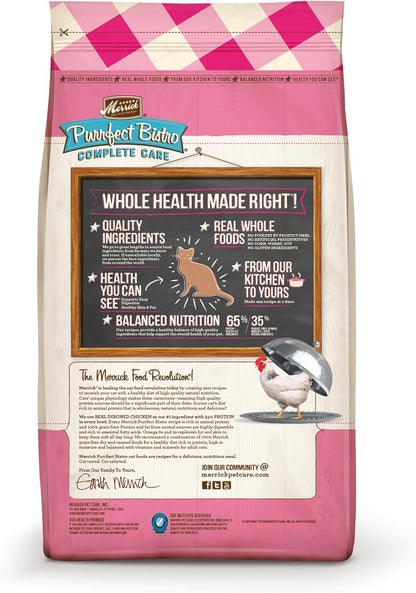Merrick Purrfect Bistro Grain Free, Healthy, and Natural Dry Cat Food, Complete Care Sensitive Stomach Recipe - 4 lb. Bag