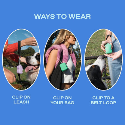 Springland by Springer Dog Treat Pouch for Effort-Free Squeeze Dispensing - Easy-Fill, Food-Grade Silicone Treat Pouches for Pet Training - Includes Carabiner-Black