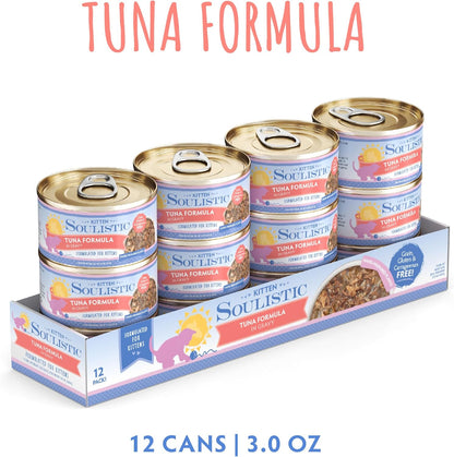 Soulistic Kitten, Tuna Formula in Gravy, 3oz Can, Pack of 12