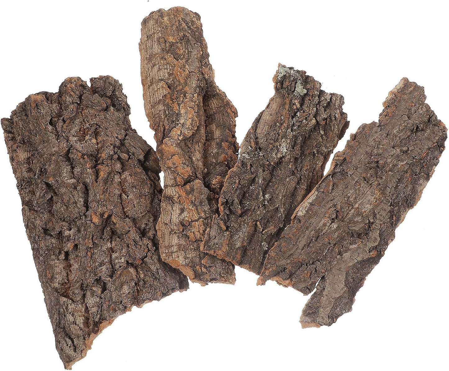 4pcs Cork Bark for Reptiles, Climbing Bark for Reptiles, Terrarium Decorations, Turtle Platform, Natural Wood
