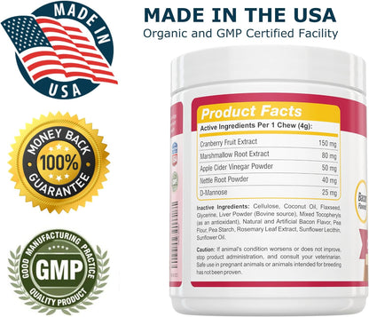 Cranberry + Probiotics for Dogs Soft Chew Bundle - UTI Prevention, Immune Support, Digestive Health, Incontinence, Gas and Diarrhea Elimination