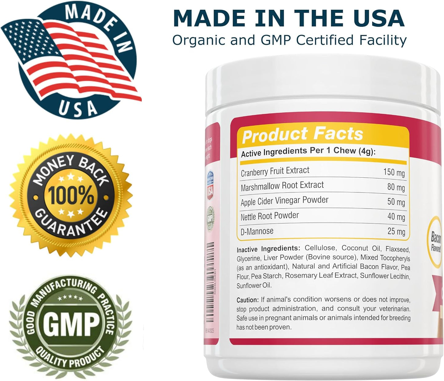 Cranberry + Probiotics for Dogs Soft Chew Bundle - UTI Prevention, Immune Support, Digestive Health, Incontinence, Gas and Diarrhea Elimination