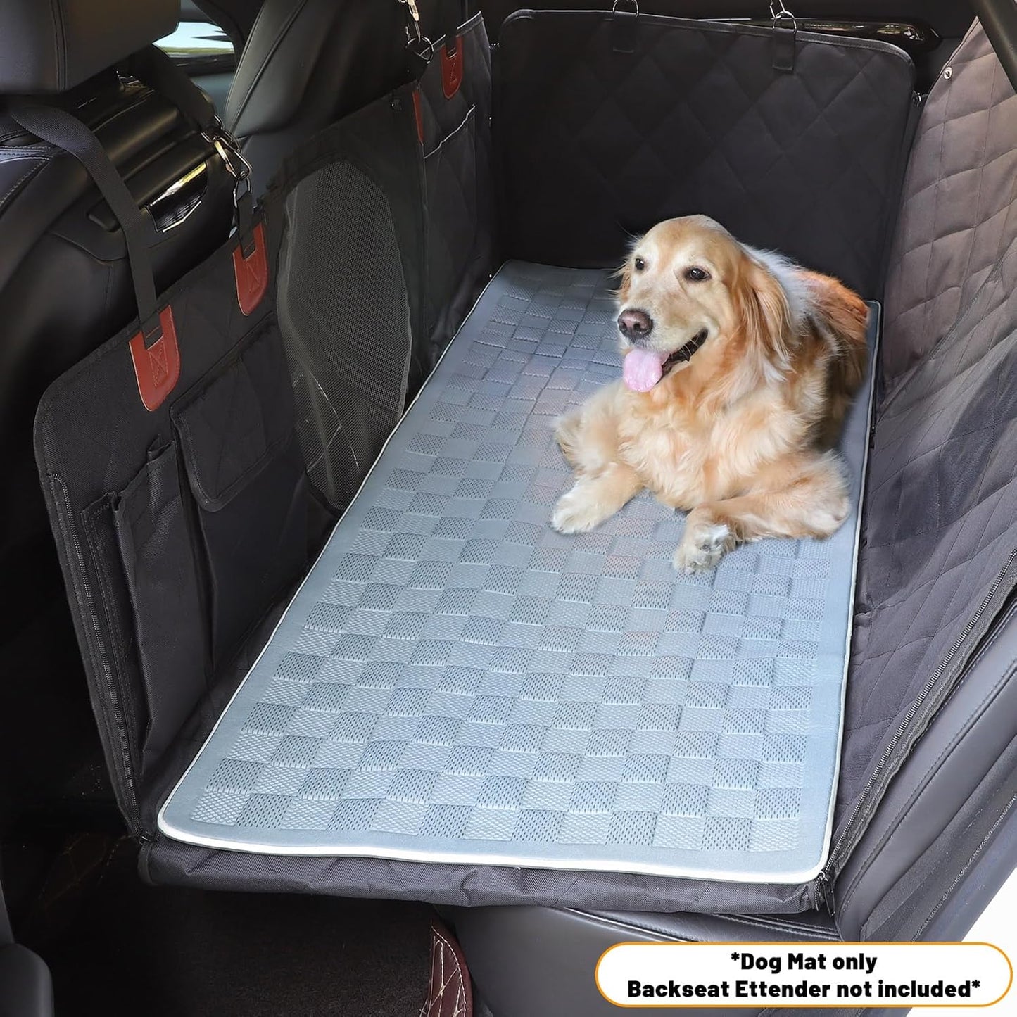 Manificent Non-Slip Pet Bed Mat for Back Seat Extender, Hair Resistant Dog Blanket for Hard Bottom Dog Car Seat Cover, Anti Slip Pet Linner Backseat Cover Deep Gray