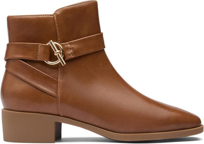 Square Toe Ankle Boots for Women, Low Block Heel Fashion Short Chelsea Booties, Chunky Heeled Side Zip Comfortable Fall Winter Dress Boot