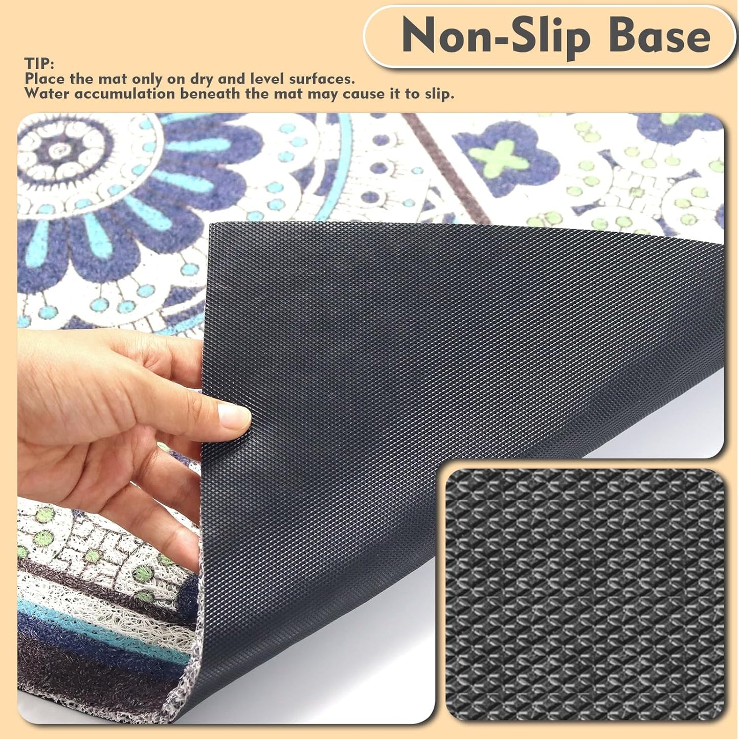 Jumbo Cat Litter Mat Catcher 35x24 | Ultra-Absorbent Litter Box Rug with PVC Mesh | Non-Slip Cat Rug for litter box, Washable Kitty Litter Mat For Indoor,Garden