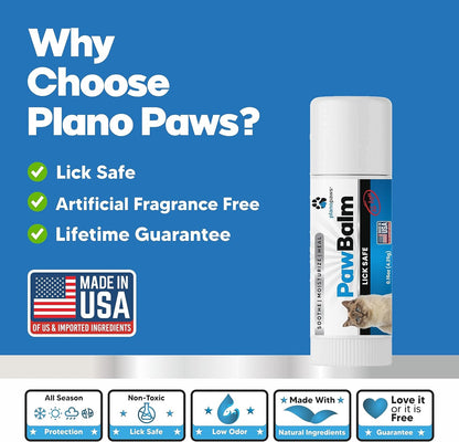 Lick Safe Cat Paw Balm - 0.15 Oz Paw Balm for Cats - Natural Paw Butter for Cats - Vet Recommended Cat Paw Protection - Paw Wax for Cats - Fix Dry Cracked Paws - Cat Paw Moisturizer Stick - Cat Stuff