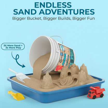 Trade Grade Play Sand for Sandbox Sand for Kids - Bulk Bucket Natural Play Sand for Kids, Sensory Play, Tables, & Outdoor Fun, Perfect for Wet Castle Building & Creativity (10 Pounds)