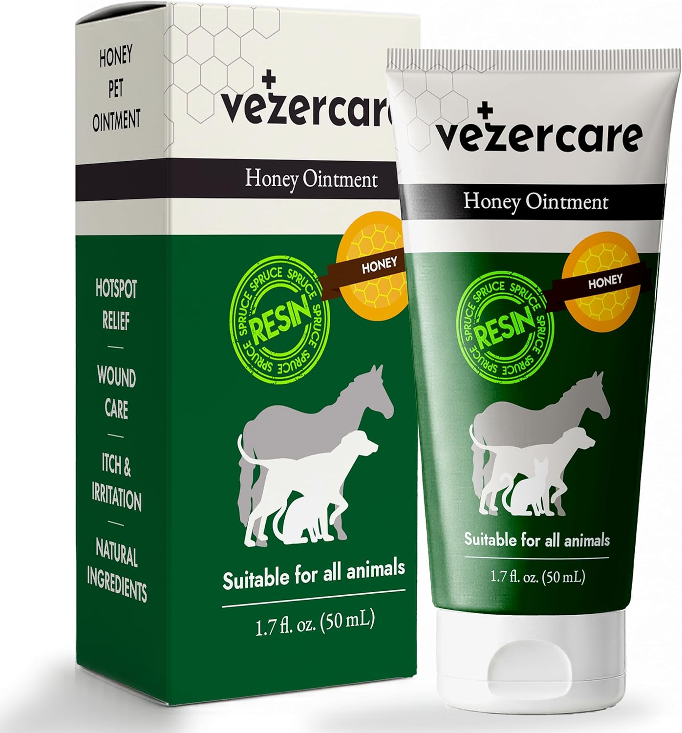 Dog Paw Balm & Wound Care Ointment – Natural Alternative to Manuka Honey for Hot Spots, Itchy Skin & Cuts – Safe for Dogs, Cats & Horses – Lick-Safe & Steroid-Free 1.7 oz