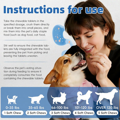 Probiotics for Dogs, Improve Itchy Skin Itchy Ears + Calming Collar for Dogs