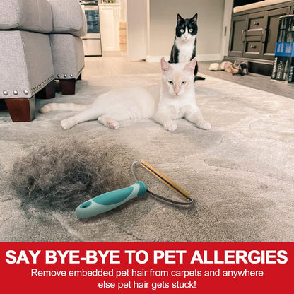 Dog Cat Hair Remover for Deep Cleaning, Lint Cleaner Pro, Pet Fur Removal Tool, Portable Carpet Scraper Rake, Fuzz Hairball Shaver Brush for Carpet, Car Mat, Couch, Pet Bed, Furniture, Rug