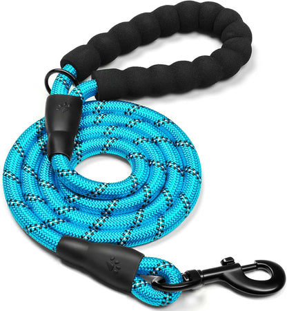 5 FT Heavy Duty Dog Leash with Comfortable Padded Handle Reflective Dog leashes for Medium Large Dogs