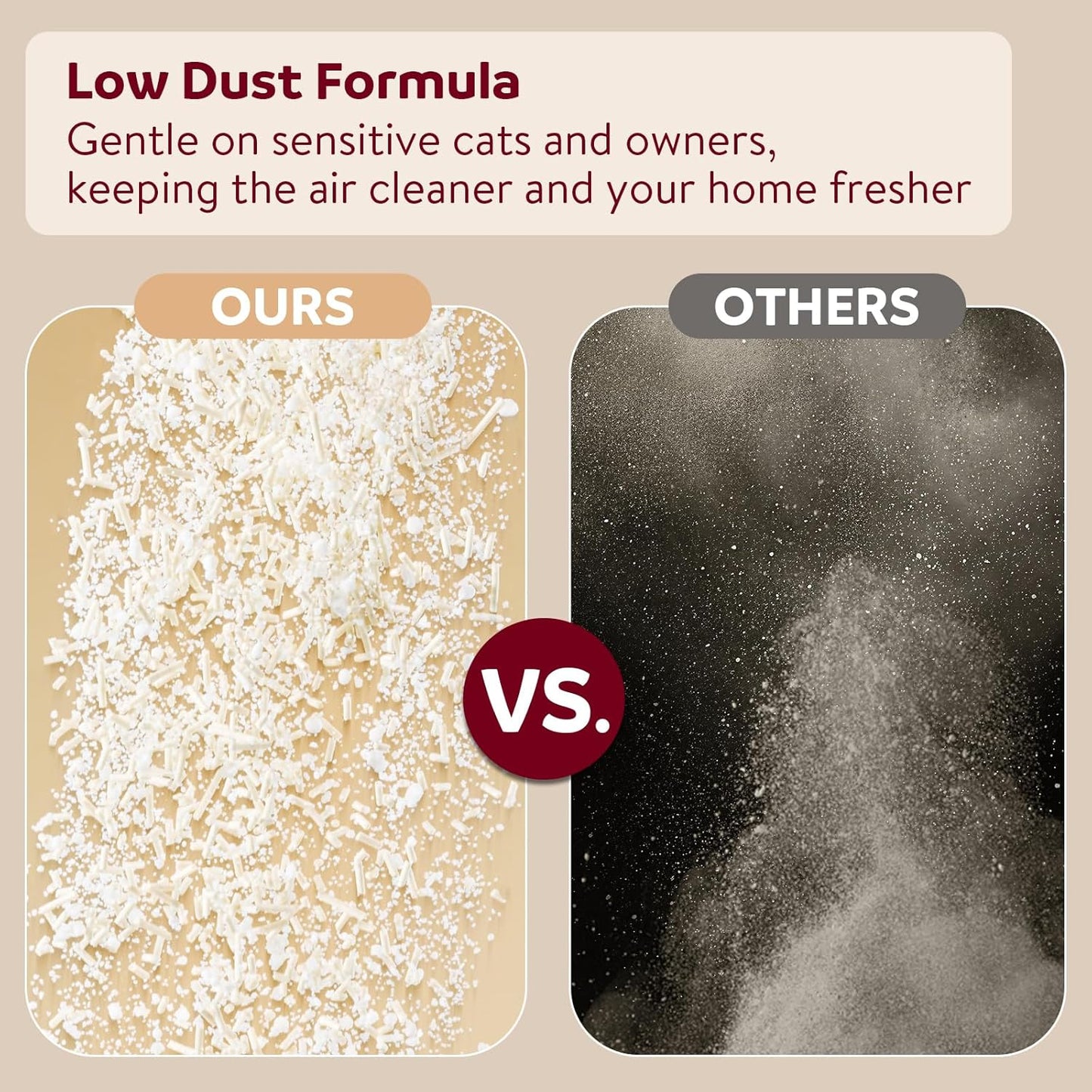 Premium Cassava & Tofu Cat Litter - Natural Ingredients, Quick Clumping, Long-Lasting Odor Control, Easy Scooping, Unscented, Dust-Free, Lightweight Pellets for Cats & Kittens