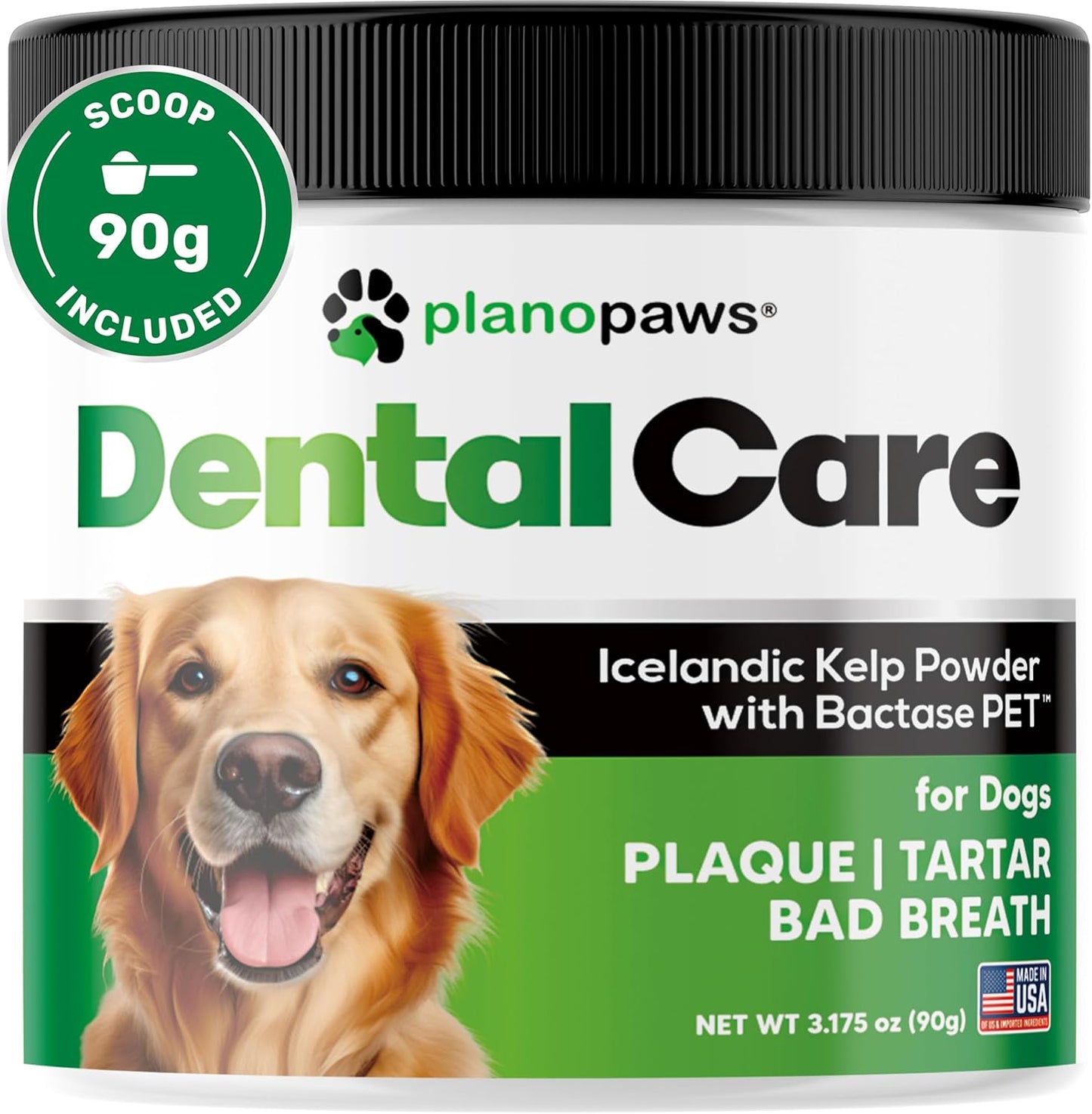 Dog Teeth Cleaning Powder - Plaque and Tartar Remover - Dental Powder with Bactase PET - Breath Freshener for Overall Dental Care - Supports Mouth, Teeth, and Gum Health for All Ages and Sizes