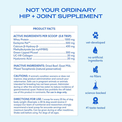 Native Pet Joint Health & Daily Wellness Pack: Hip & Joint Supplement for Dogs - Supports Joints, Cartilage, Muscles & Anti-Inflammatory & Dog Vitamins & Supplements 11-in-1 Multivitamin - 60 Scoops