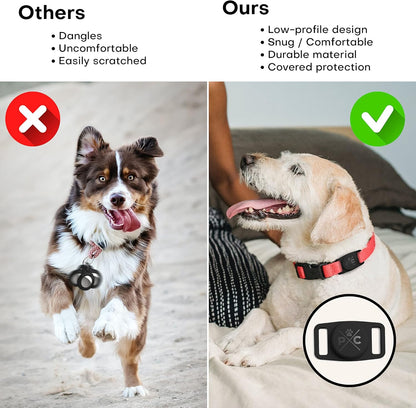 Pup Culture AirTag Dog Collar | Durable & Protective Dog AirTag Holder - Track Your Pet Using Apple AirTag Technology - Dog Collar AirTag Holder -for Dogs and Cats