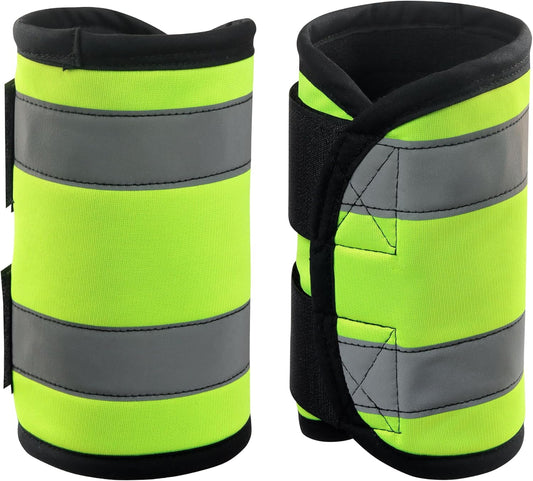 2/Pack High Visibility Horse Leg Wraps, Add Safety, Easy to Put on Horse Boots w/Fleece Interior