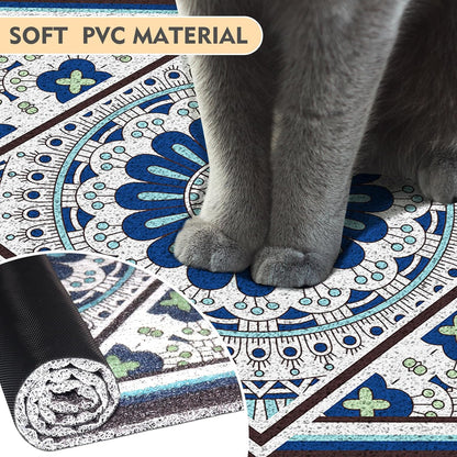 Jumbo Cat Litter Mat Catcher 35x24 | Ultra-Absorbent Litter Box Rug with PVC Mesh | Non-Slip Cat Rug for litter box, Washable Kitty Litter Mat For Indoor,Garden