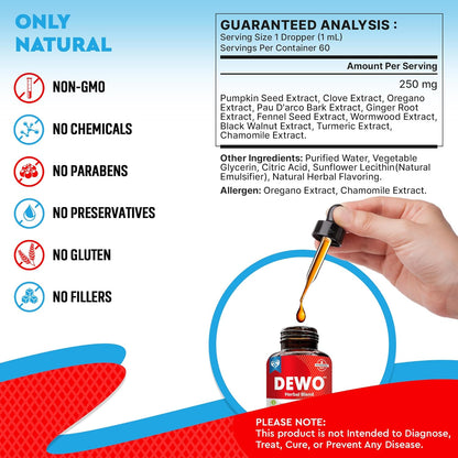 Natural Intestinal Defense for Dogs, Puppies & Cats, Kitten – Herbal Cleanse with Wormwood, Black Walnut – Promotes Healthy Gut – Advanced Broad Spectrum Formula for Large, Medium Small para Perros