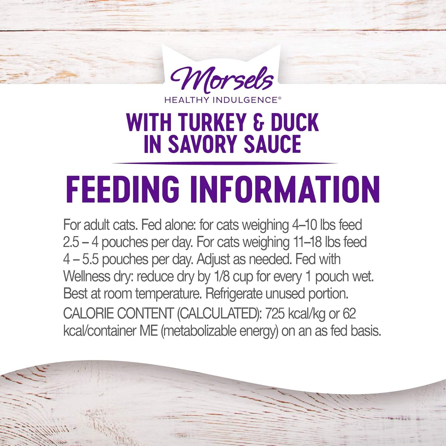 Wellness Healthly Indulgence Morsels Adult Wet Cat Food, Natural, Protein-Rich, Grain Free, 3 Ounce Pouch, 24 Pack, (Turkey & Duck)