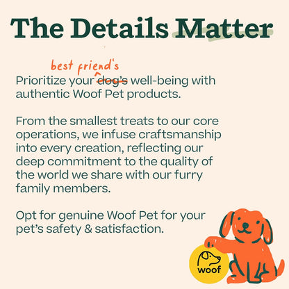 WOOF Bully Sticks Dog Treats - Chew Sticks for Dogs - Long-Lasting Dog Chew Treats - Made with Free-Range, Grass-Fed Beef - 6" Sticks - 5pk