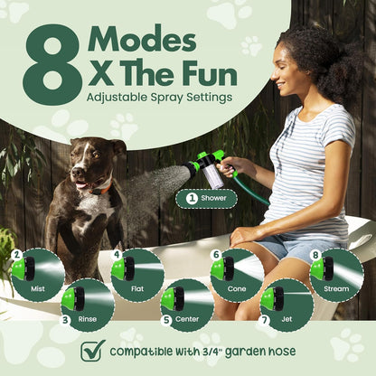 Girl With the Dogs Pure Fur! Sensitive Skin Pet Grooming Bundle - Made in USA - Dog Shampoo & Conditioner (16 oz Each) + Sprayer Nozzle