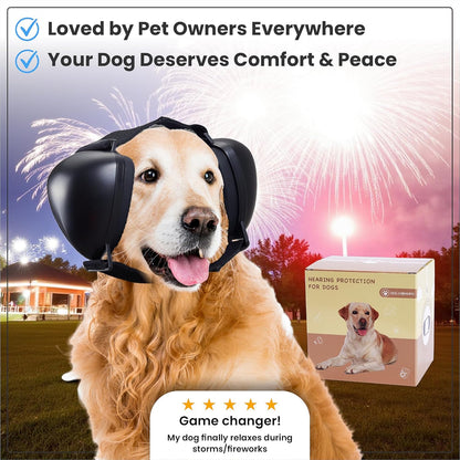 Dog Ear Muffs Noise Protection for Medium & Large Dogs – 29 dB Hearing Protection from Fireworks, Thunder & Noise