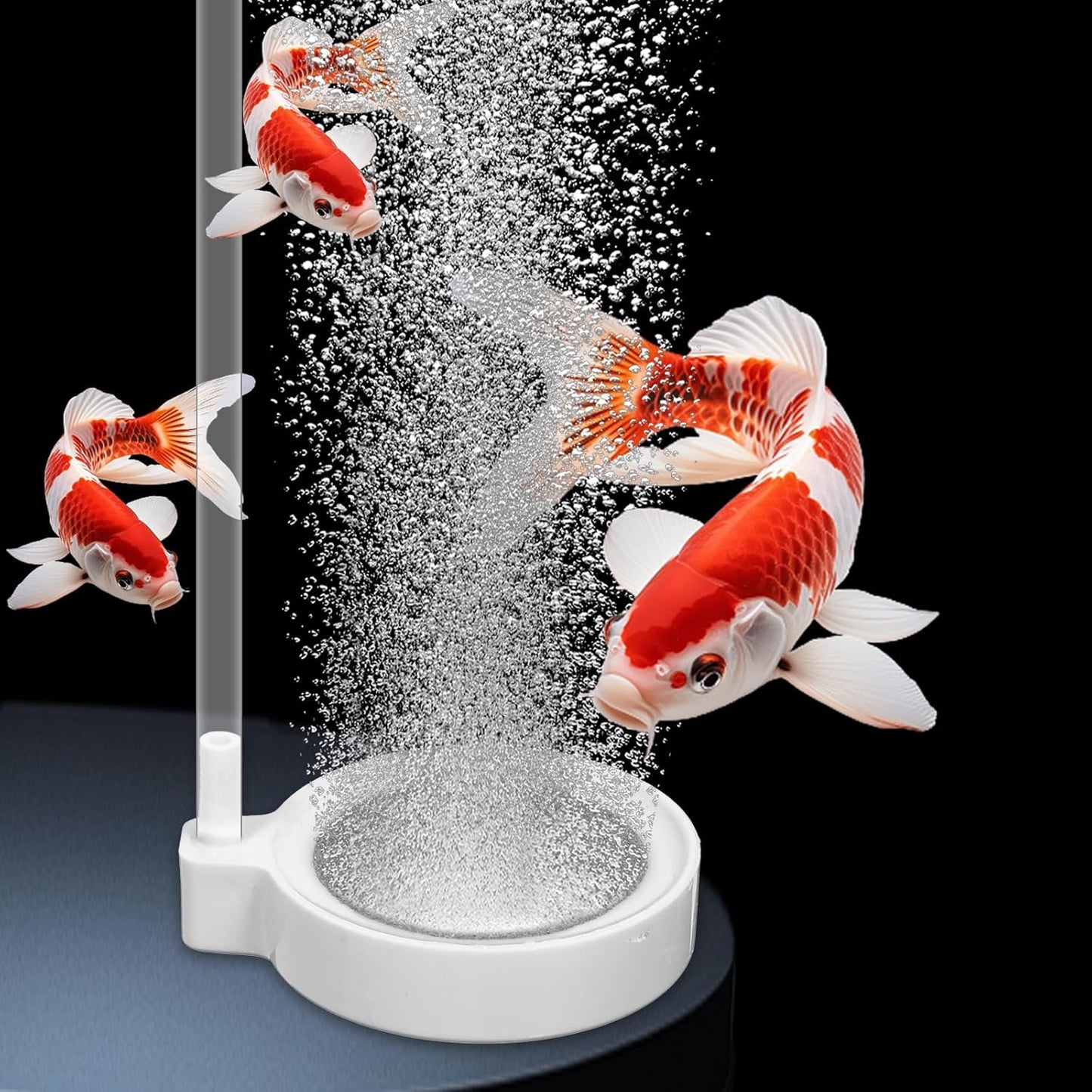 Fish Tank Nano Air Stone, 2 Inch Nano Fish Tank Bubbler, Ultra Quiet Airstone, High Dissolved Oxygen Diffuser, Aquarium Bubbler for 5 to 30 Gallon Tanks(No Air Pump and Air Tube)