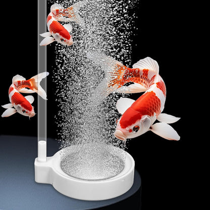 Fish Tank Nano Air Stone, 2 Inch Nano Fish Tank Bubbler, Ultra Quiet Airstone, High Dissolved Oxygen Diffuser, Aquarium Bubbler for 5 to 30 Gallon Tanks(No Air Pump and Air Tube)